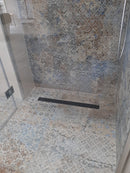 EVOLUX LINEAR DRAIN & STRAINER LISA NERO CURVE BLACK
