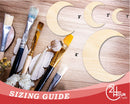 Unfinished Wood Crescent Moon Shape | DIY Celestial Night Sky Craft Cutout | Up to 36"