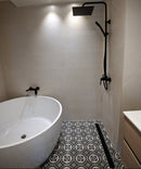 EVOLUX LINEAR DRAIN & STRAINER LISA NERO CURVE BLACK