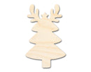 Unfinished Wood Reindeer Christmas Tree Shape - Craft - up to 46" DIY
