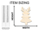 Unfinished Wood Reindeer Christmas Tree Shape - Craft - up to 46" DIY