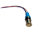 Bluewater 22mm Push Button Switch - OFF/ON/ON Nav/Anc Contact - Blue/Green/Red LED - 1' Lead