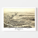 Vintage Map of Peckville, Pennsylvania 1892