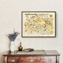 Vintage Map of San Diego, California 1943