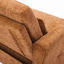 2-in-1 Sofa 82' Three-seater Sofa with Sofa Bed and Reversible Recliner, Orange Chenille