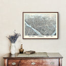 Vintage Map of Lowell, Massachusetts 1876