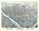 Vintage Map of Lowell, Massachusetts 1876