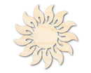 Unfinished Wood Radiant Sun Silhouette | Summer | Celestial | Craft Cutout | up to 46"