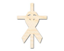 Unfinished Wood Cross and Ribbon Silhouette Shape - Craft - up to 46"