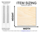 Unfinished Wood Square Shape | Wood Canvas | Craft Base | DIY Craft Cutout | Up to 36"