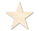 Unfinished Wood Star Shape | DIY Celestial Craft Cutout | Up to 36"