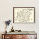 Vintage Map of Calhoun County, Alabama 1930