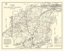 Vintage Map of Calhoun County, Alabama 1930