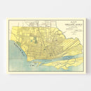 Vintage Map of Mobile, Alabama 1907