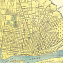 Vintage Map of Mobile, Alabama 1907