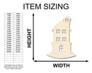 Unfinished Wood Tall House Shape | Craft Cutout | up to 46" DIY