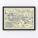 Vintage Map of Washington State University, 1946