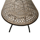 Outdoor Aluminum 9pc Large Oval Patio Dining Set Eight Chairs