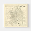 Vintage Map of North Yakima, Washington 1908