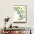 Vintage Map of Tekoa, Washington 1910