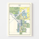 Vintage Map of Tekoa, Washington 1910