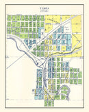 Vintage Map of Tekoa, Washington 1910