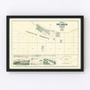 Vintage Map of Port Angeles, Washington 1890