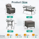 Outdoor Swivel Rocker Patio Chairs Set with Table