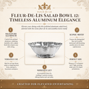 Fleur-De-Lis Salad Bowl 12