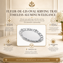 Fleur-De-Lis Oval Serving Tray