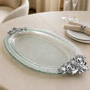 Fleur-De-Lis Glass Platter