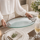 Fleur-De-Lis Glass Platter