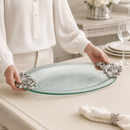 Fleur-De-Lis Glass Platter
