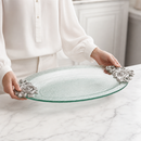Fleur-De-Lis Glass Platter