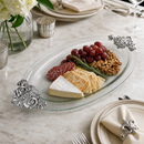 Fleur-De-Lis Glass Platter