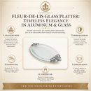 Fleur-De-Lis Glass Platter