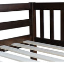 full Over full Rubber Wood Bunk Bed with 2 Drawers, Convertible into 2 full Beds, full Size Bunk Bed with Ladder and Safety Guardrails ,Espresso