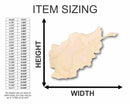 Unfinished Wood Afghanistan Shape - Country - Craft - up to 46" DIY