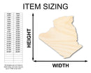 Unfinished Wood Algeria Silhouette Shape - Craft - up to 46"