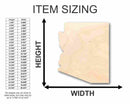 Unfinished Wood Arizona Shape - State - Craft - up to 46" DIY
