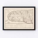 Vintage Map of Charleston, South Carolina 1809