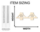 Unfinished Wood Bridge Shape | Landmark | Craft Cutout | up to 46" DIY