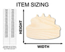 Unfinished Wood Cake Shape - Craft - up to 46" DIY