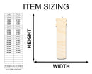 Unfinished Wood Candle Shape - Craft - up to 46"