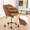 Brown Faux Leather Desk Chair With Adjustable Tilt