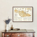 Vintage Map of Catalina Island, 1933