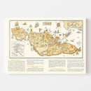 Vintage Map of Catalina Island, 1933