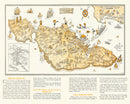 Vintage Map of Catalina Island, 1933