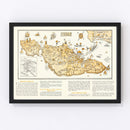 Vintage Map of Catalina Island, 1933