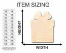 Unfinished Wood Present Gift Shape - Christmas - Birthday - Craft - up to 46" DIY